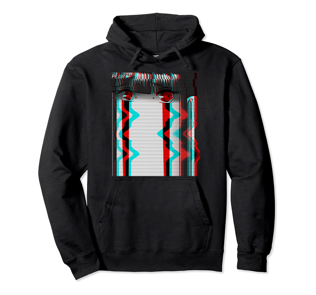 Sad Anime Eboy Egirl Otaku Harajuku Hoodie - Fun Novelty Design for Adults - T-Shirt, Sweatshirt, Hoodie