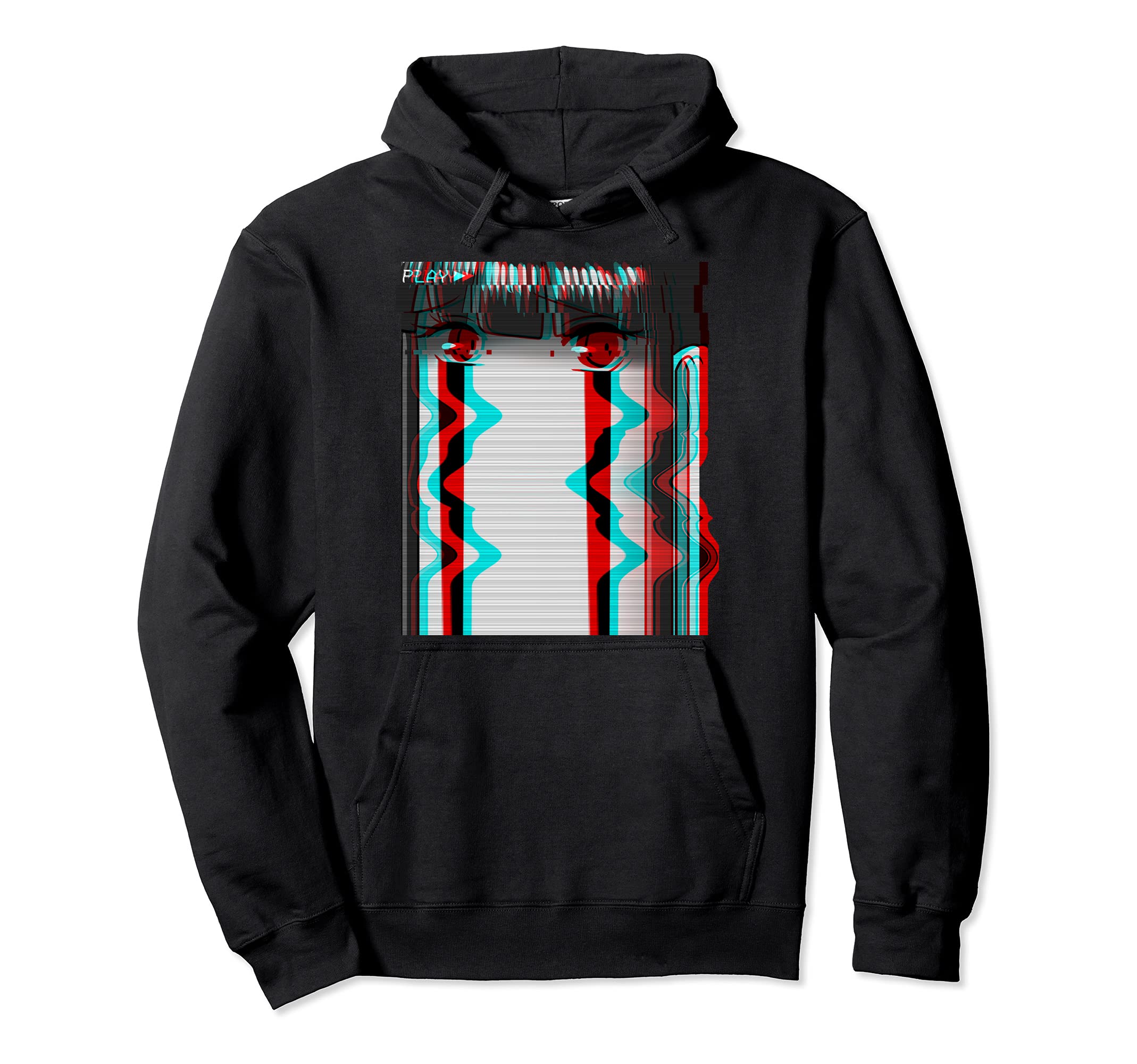 Sad Anime Eboy Egirl Otaku Harajuku Hoodie - Fun Novelty Design for Adults - T-Shirt, Sweatshirt, Hoodie
