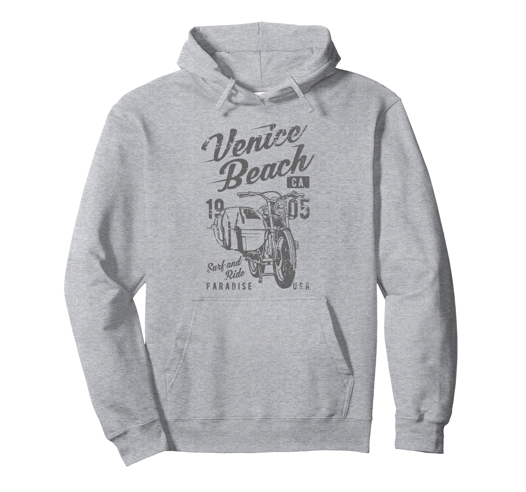 Venice Beach California Distressed Hoodie - Custom Art Print Men Women - T-Shirt, Sweatshirt, Hoodie
