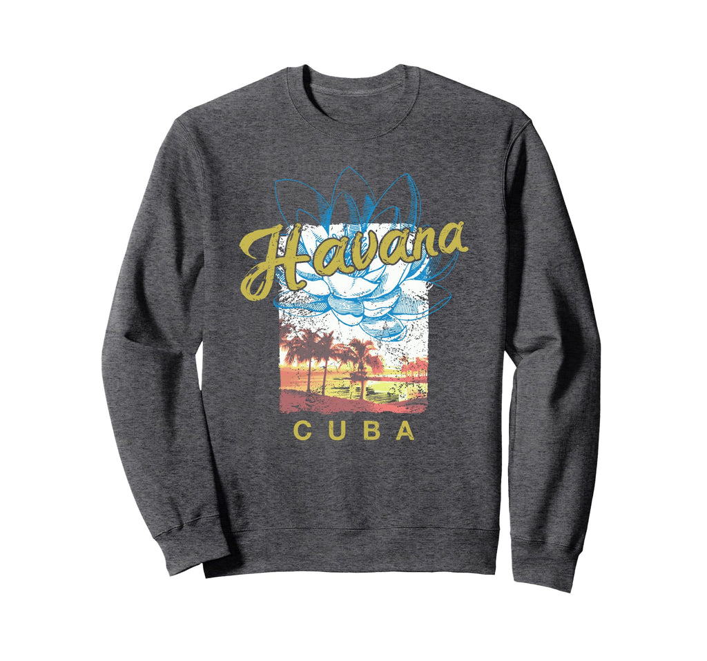 Cuba Havana Sunset Cuban Sweatshirt - Unique Graphic Men Women - T-Shirt, Sweatshirt, Hoodie