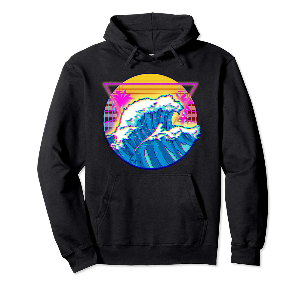 Aesthetic Vaporwave Waves 1980S And Hoodie - Fun Novelty Design Unisex - T-Shirt, Sweatshirt, Hoodie