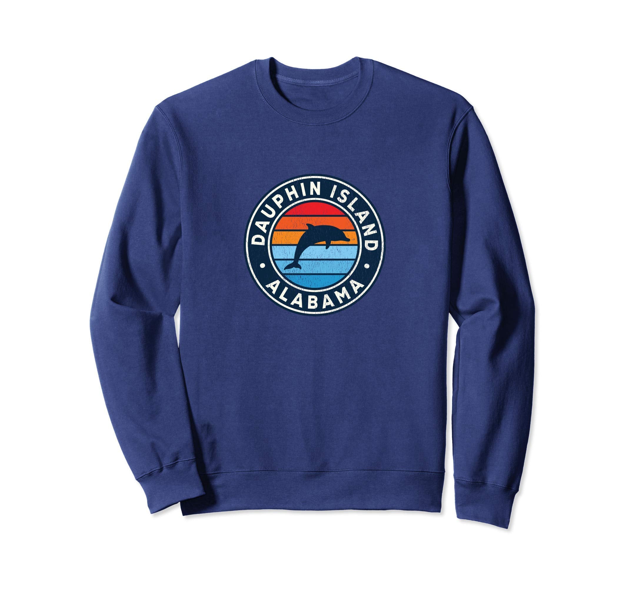 Dauphin Island Alabama Al Dolphin Sweatshirt - Trendy Graphic for Adults - T-Shirt, Sweatshirt, Hoodie