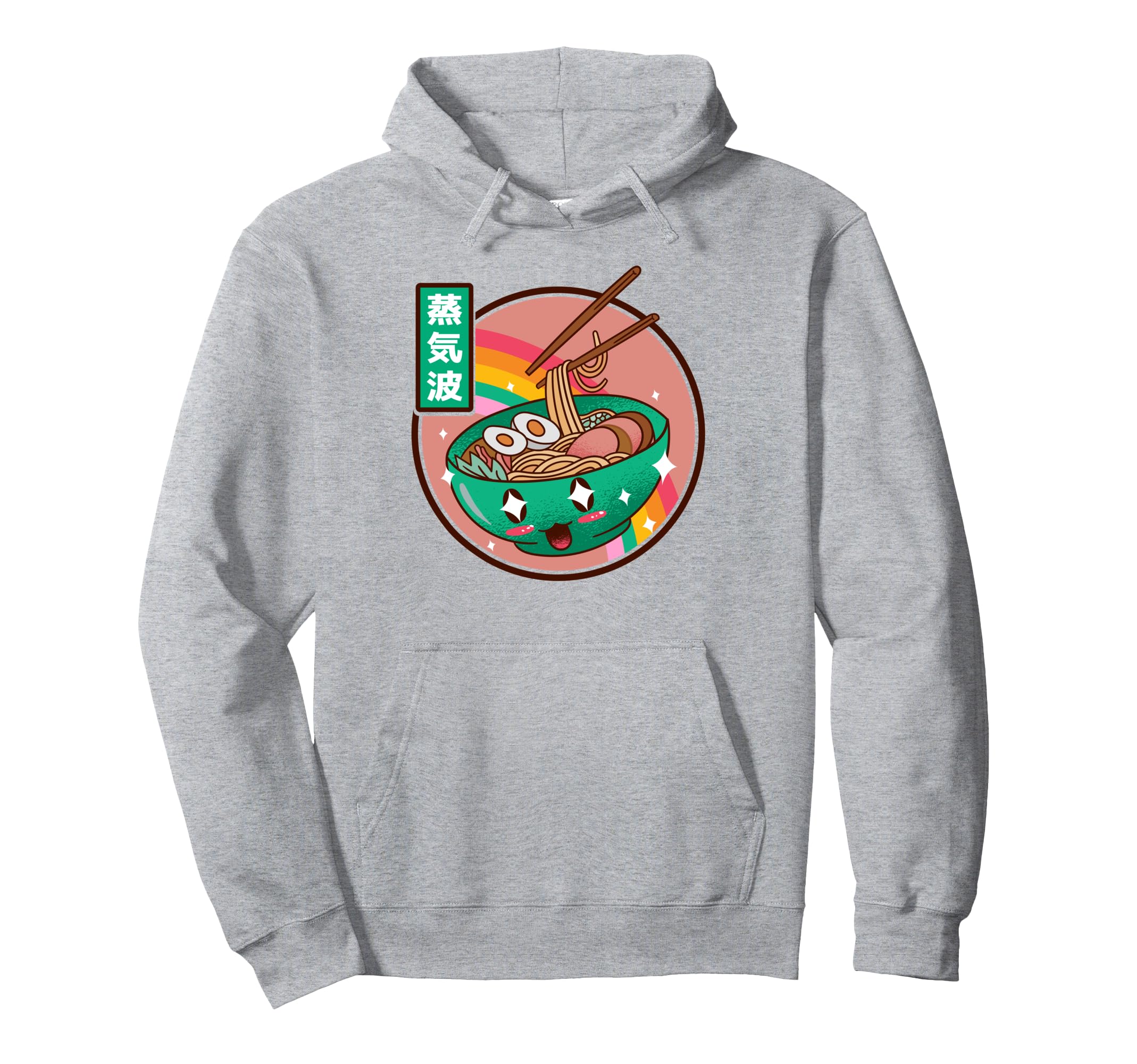 Happy Ramen Bowl Rainbow Japan Otaku Hoodie - Unique Graphic Men Women - T-Shirt, Sweatshirt, Hoodie