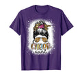 Cheer Aunt Leopard Messy Bun Cheerleader T-Shirt - Novelty Apparel Unisex - T-Shirt, Sweatshirt, Hoodie