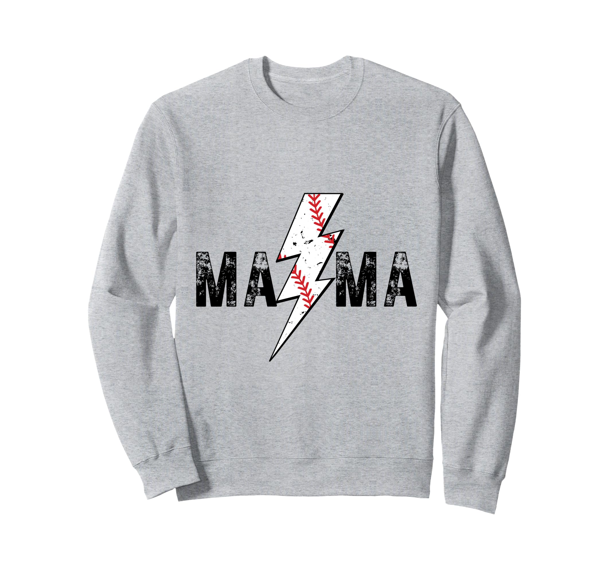 Baseball Mama Thunderbolt Sweatshirt - Custom Art Print Unisex - T-Shirt, Sweatshirt, Hoodie