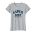 Aspen Colorado Co Sports Navy T-Shirt - Aesthetic Graphic Men Women - T-Shirt, Sweatshirt, Hoodie