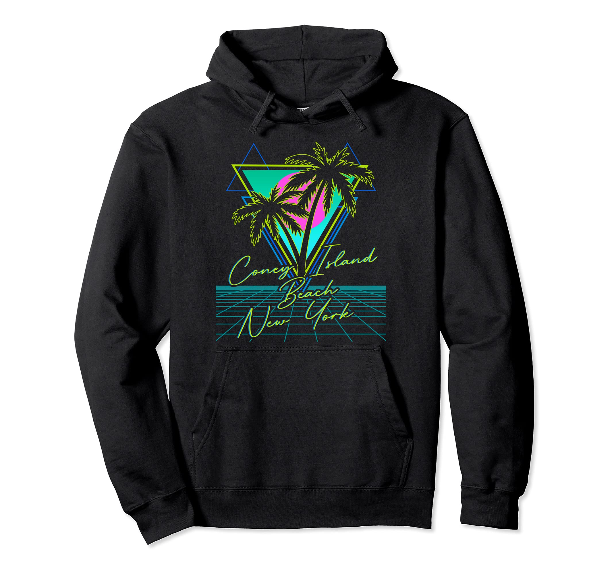Coney Island Beach New York 80S Hoodie - Custom Art Print Men Women - T-Shirt, Sweatshirt, Hoodie