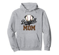 American Baseball Mom Mama Hoodie - Trendy Graphic for Adults - T-Shirt, Sweatshirt, Hoodie