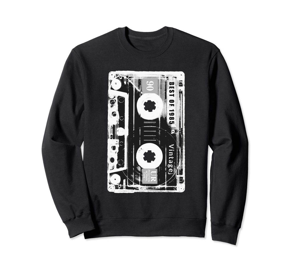Best 1985 Cassette Tape Distressed Sweatshirt - Aesthetic Graphic Unisex - T-Shirt, Sweatshirt, Hoodie