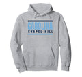 Striped Chapel Hill Blue Light Blue Hoodie - Fun Novelty Design for Adults - T-Shirt, Sweatshirt, Hoodie