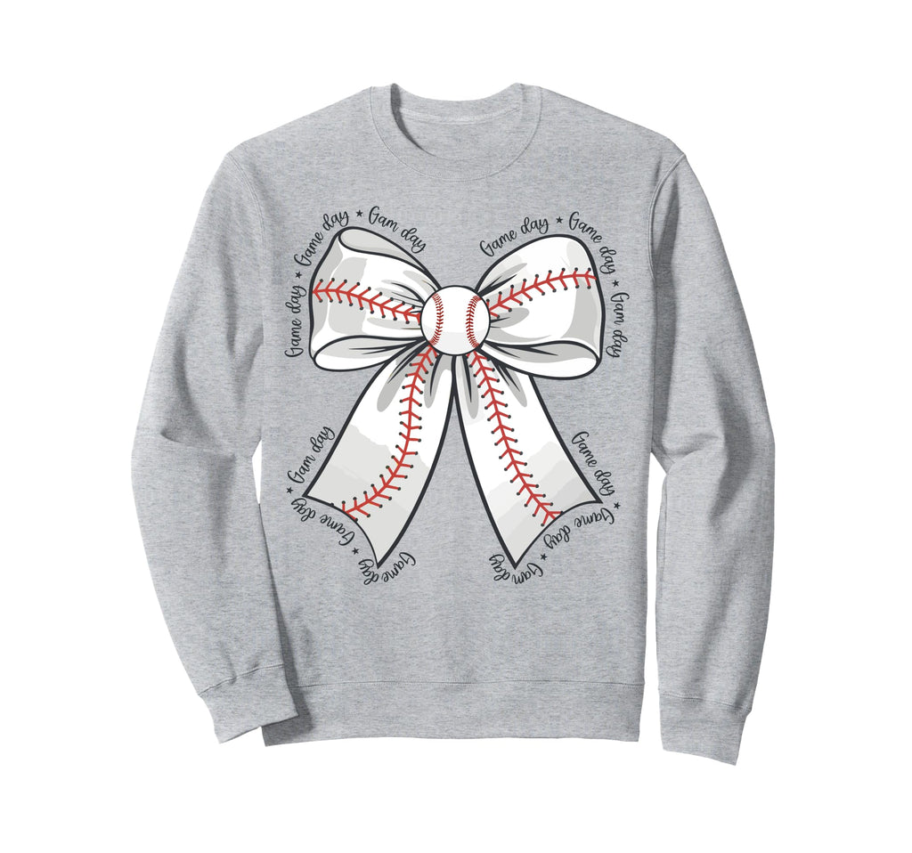 Baseball Mom Coquette Bow Baseball Mama Sweatshirt - Unique Graphic Unisex - T-Shirt, Sweatshirt, Hoodie