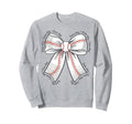 Baseball Mom Coquette Bow Baseball Mama Sweatshirt - Unique Graphic Unisex - T-Shirt, Sweatshirt, Hoodie