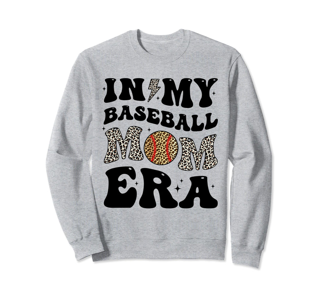 My Baseball Mom Era Leopard Mom Sweatshirt - Custom Art Print Unisex - T-Shirt, Sweatshirt, Hoodie