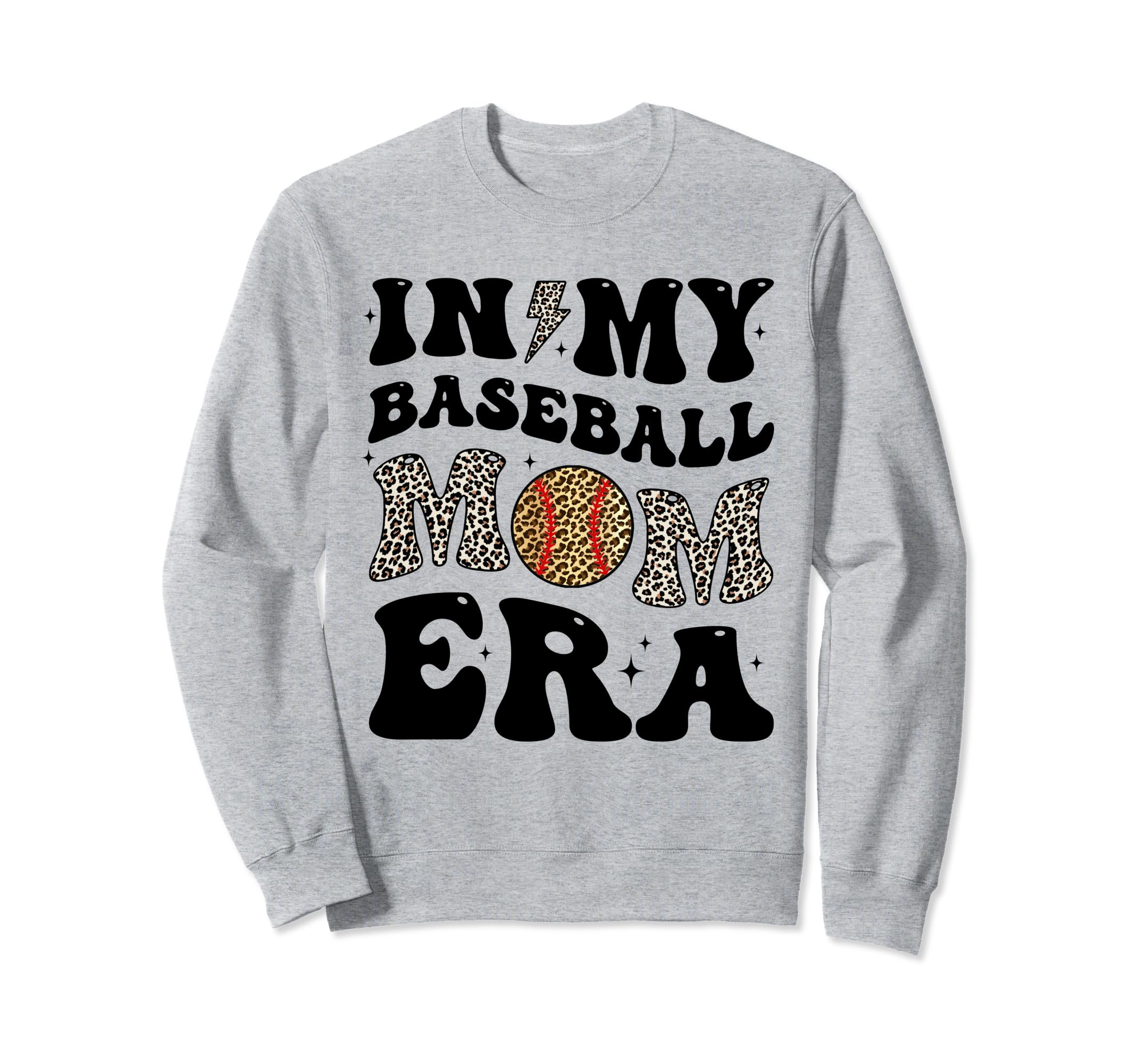 My Baseball Mom Era Leopard Mom Sweatshirt - Custom Art Print Unisex - T-Shirt, Sweatshirt, Hoodie