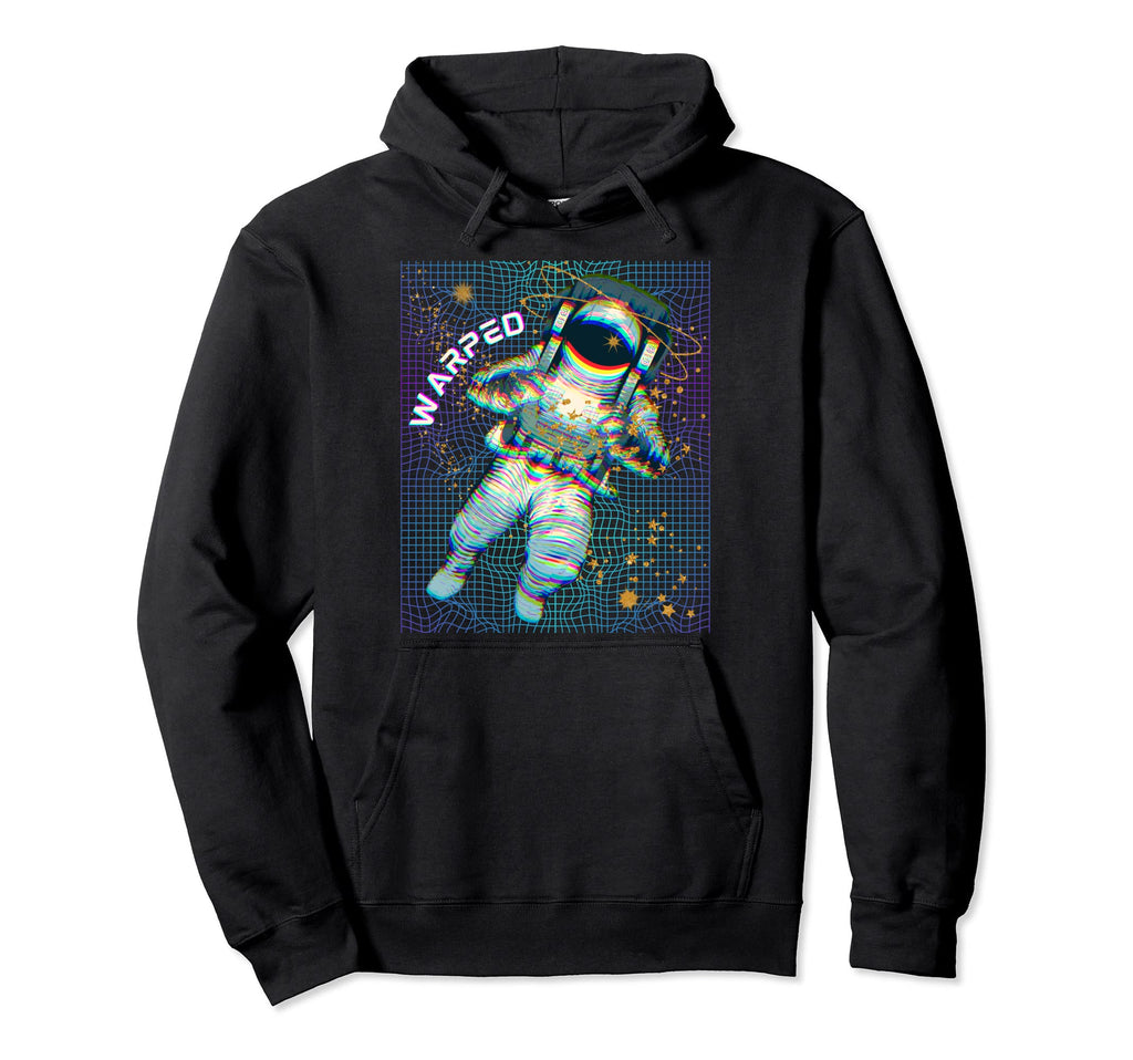 Cosmic Space Astronaut Glitchy Hoodie - Aesthetic Graphic for Adults - T-Shirt, Sweatshirt, Hoodie