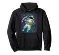 Cosmic Space Astronaut Glitchy Hoodie - Aesthetic Graphic for Adults - T-Shirt, Sweatshirt, Hoodie