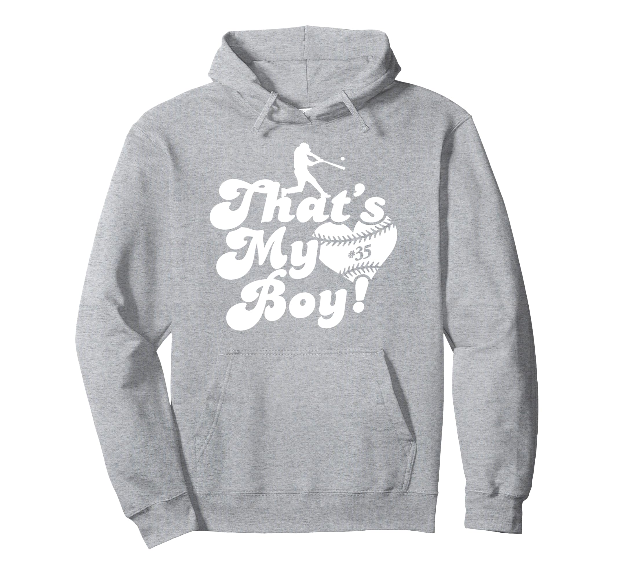 Thats My 35 Baseball Mom Love Heart Hoodie - Unique Graphic Men Women - T-Shirt, Sweatshirt, Hoodie