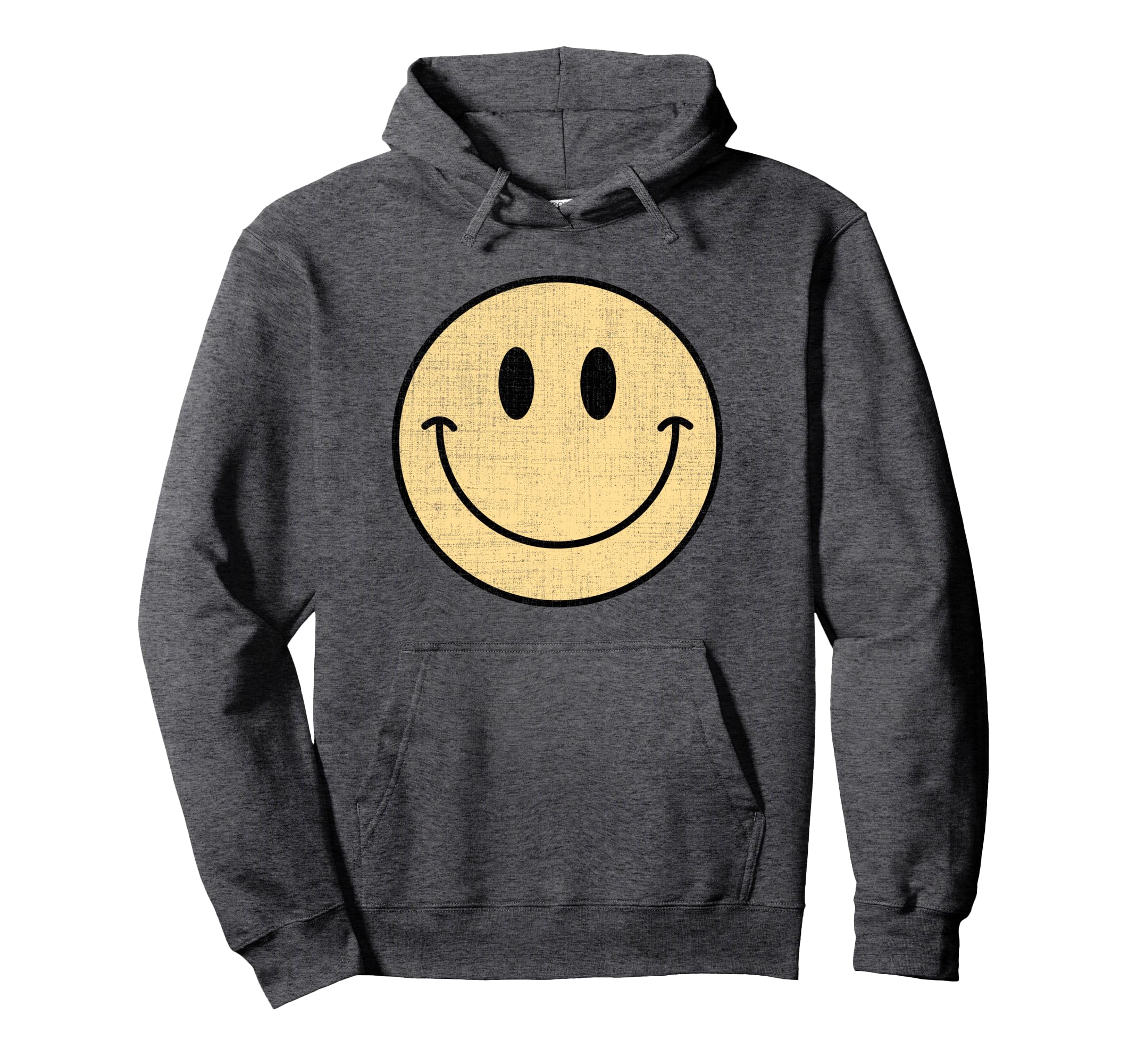 Smile Face 70S Vibe Yellow Smile Hoodie - Fun Novelty Design for Adults - T-Shirt, Sweatshirt, Hoodie