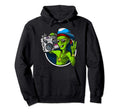 Space Alien Old School Boombox Hip Hop Rap Hoodie - Trendy Graphic Unisex - T-Shirt, Sweatshirt, Hoodie