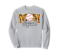 Mom Squad Baseball Mama Softball Sweatshirt - Graphic Print for Adults - T-Shirt, Sweatshirt, Hoodie