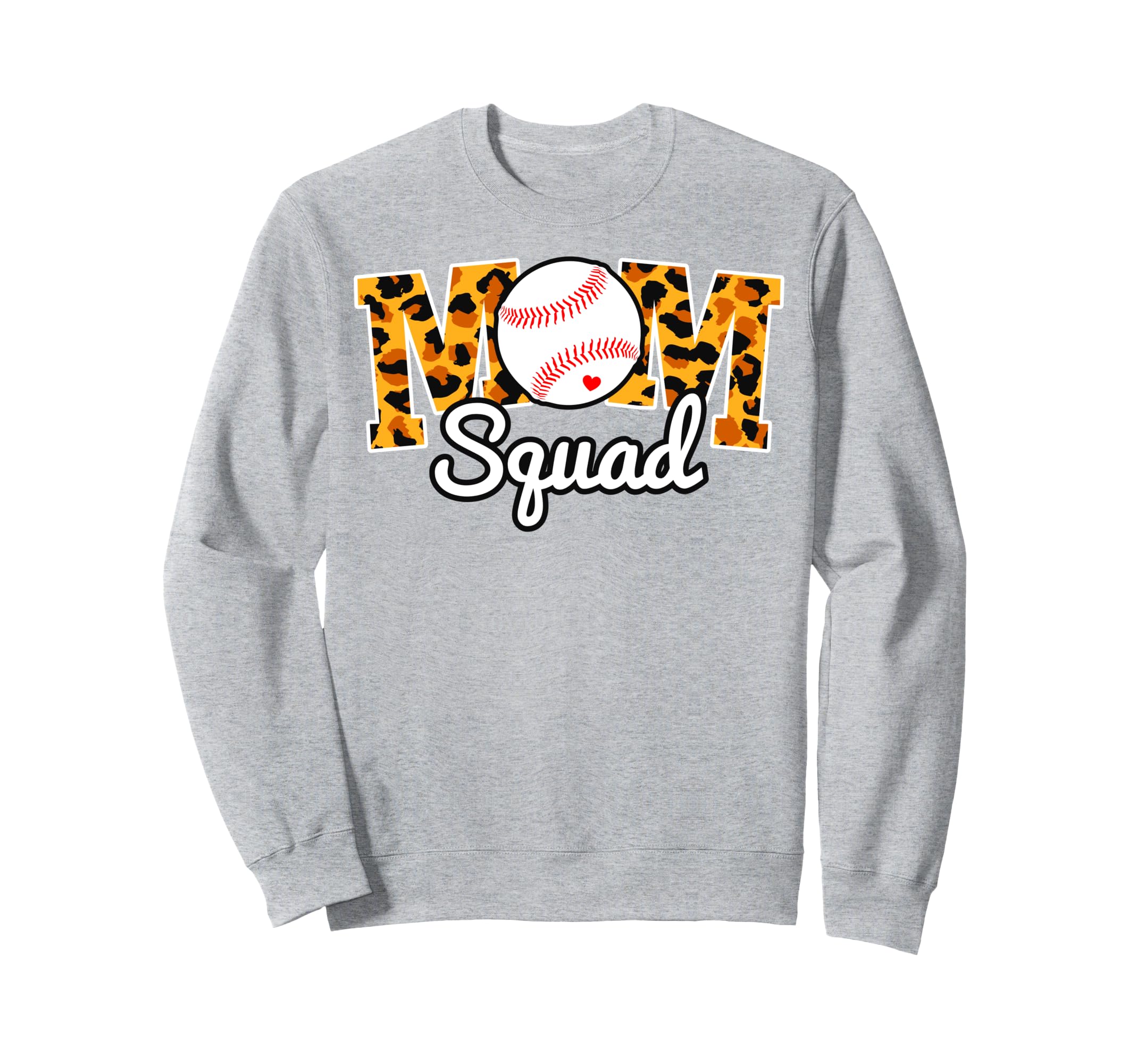 Mom Squad Baseball Mama Softball Sweatshirt - Graphic Print for Adults - T-Shirt, Sweatshirt, Hoodie