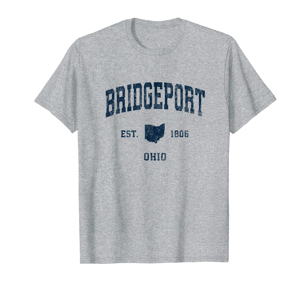 Bridgeport Ohio Oh Athletic Navy Sports T-Shirt - Novelty Apparel Men Women - T-Shirt, Sweatshirt, Hoodie