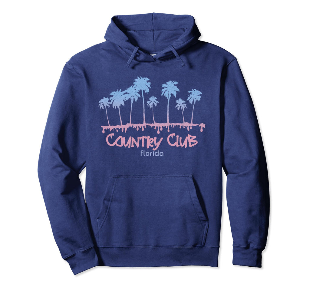 Country Club Florida Beach Surf Vibes Hoodie - Minimalist Print Men Women - T-Shirt, Sweatshirt, Hoodie