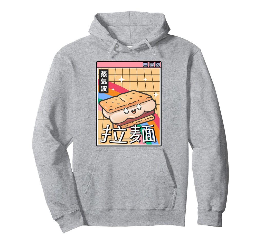 Japanese Smore Kawaii Grid Vaporwave Hoodie - Custom Art Print Men Women - T-Shirt, Sweatshirt, Hoodie