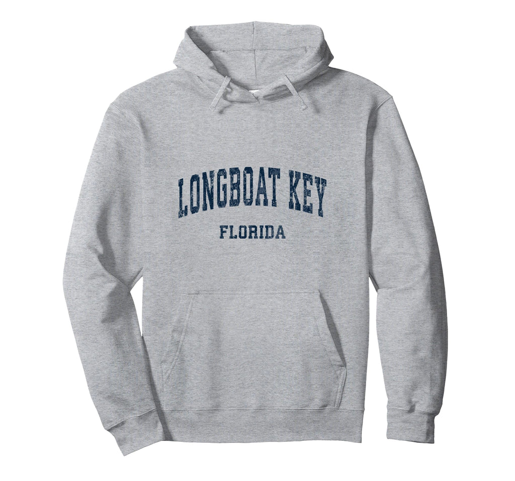 Longboat Key Florida Fl Varsity Sports Navy Hoodie - Unique Graphic Unisex - T-Shirt, Sweatshirt, Hoodie