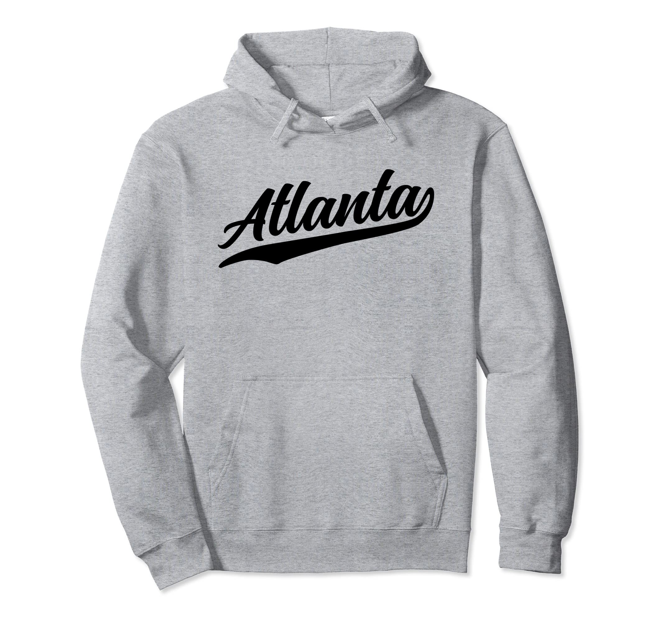 Atlanta Georgia 1970S Swoosh Hoodie - Casual Everyday Wear for Adults - T-Shirt, Sweatshirt, Hoodie