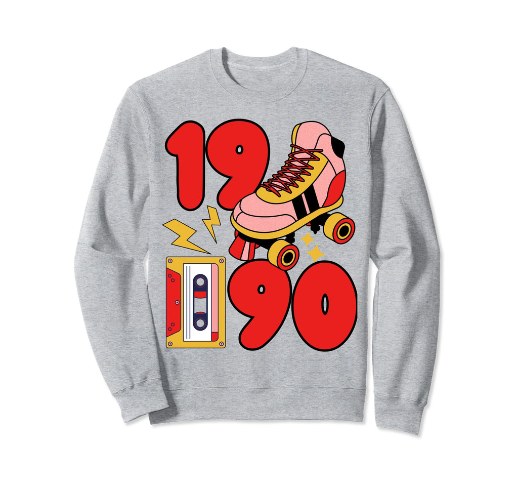 90S Vibes Mixed Tapes Roller Skates Sweatshirt - Graphic Print Men Women - T-Shirt, Sweatshirt, Hoodie