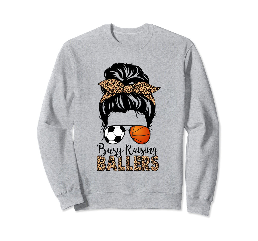 Soccer And Basketball Mom Messy Sweatshirt - Fun Novelty Design Men Women - T-Shirt, Sweatshirt, Hoodie