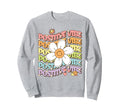 Positive Vibe Smile Daisy Flower Boho Sweatshirt - Novelty Apparel Unisex - T-Shirt, Sweatshirt, Hoodie