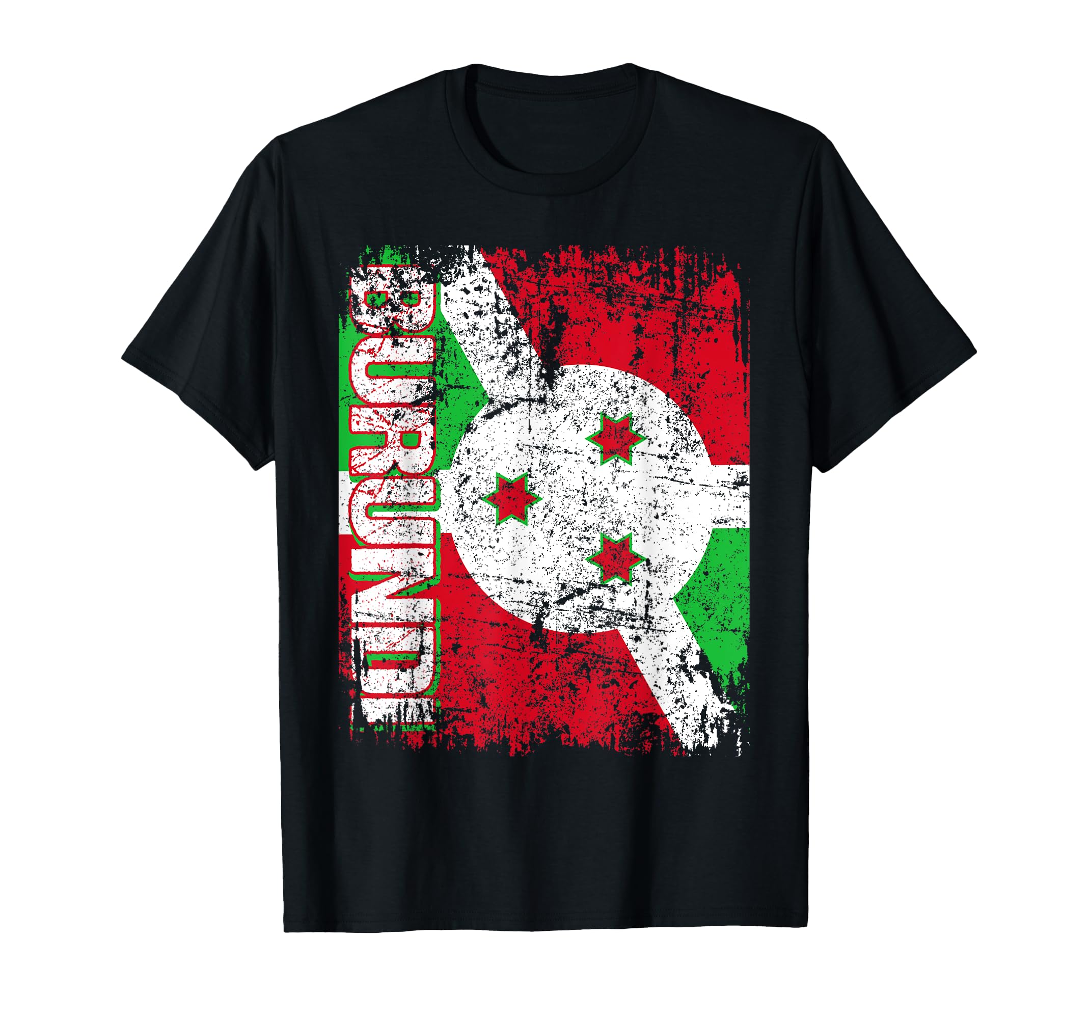 Burundi Flag Distressed Burundi T-Shirt - Minimalist Print Men Women - T-Shirt, Sweatshirt, Hoodie