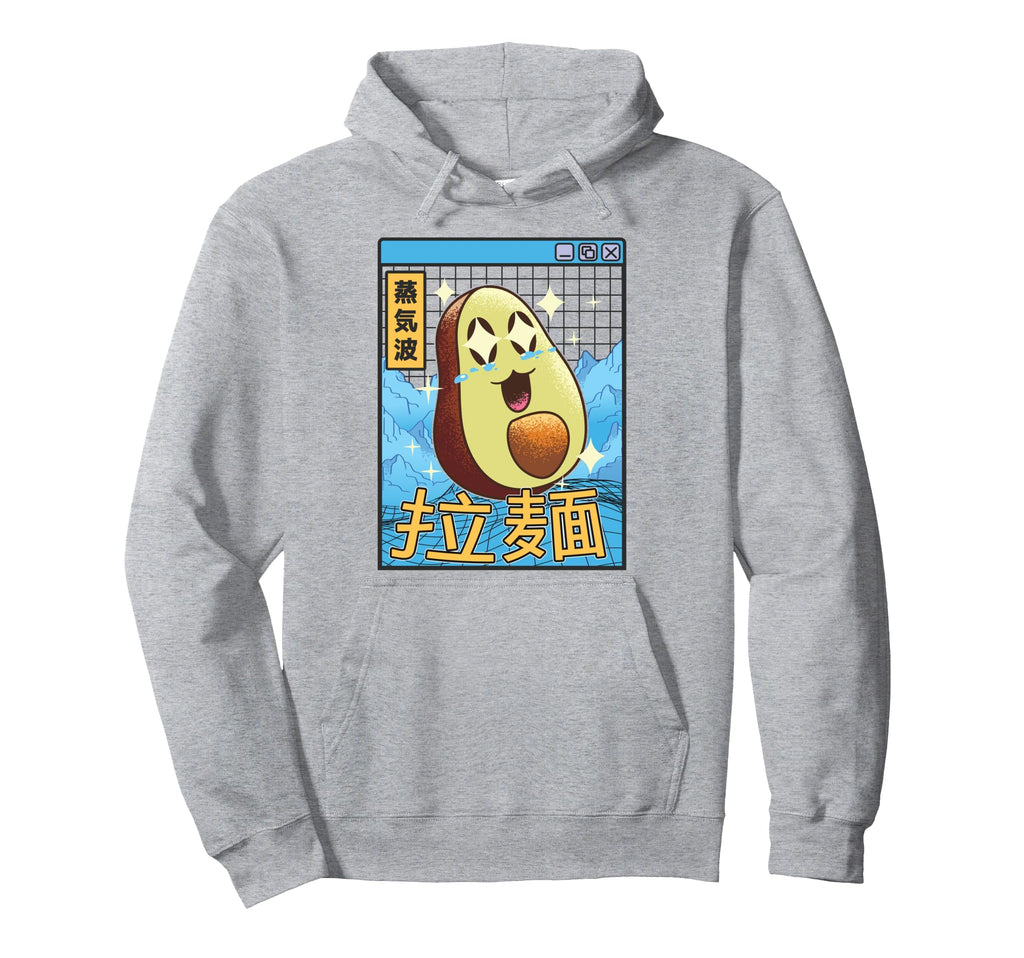 Avocado Kawaii Vaporwave Aesthetic Hoodie - Minimalist Print Men Women - T-Shirt, Sweatshirt, Hoodie