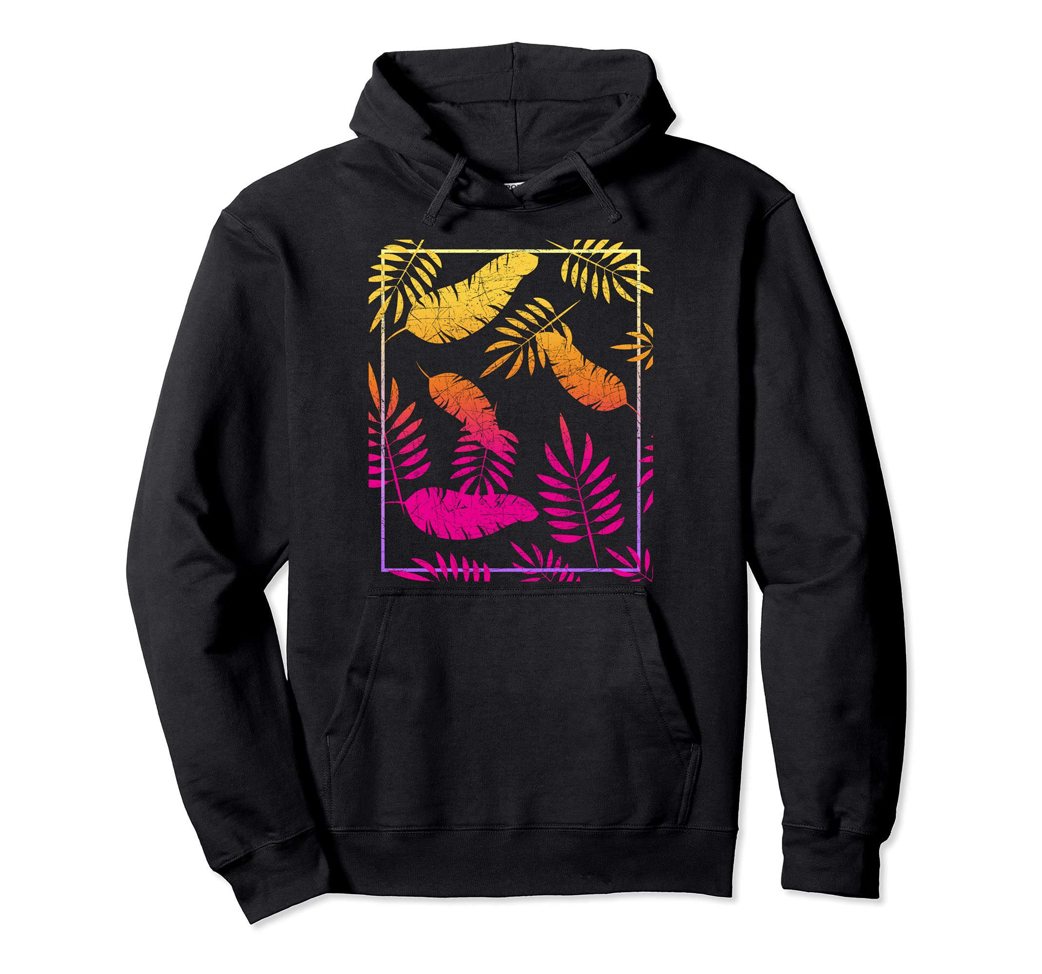 Tropical Vaporwave Aesthetic Hoodie - Casual Everyday Wear Men Women - T-Shirt, Sweatshirt, Hoodie