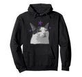Funny Cat Meme Purple Stars Y2K Silly Kitty Hoodie - Novelty Apparel Unisex - T-Shirt, Sweatshirt, Hoodie