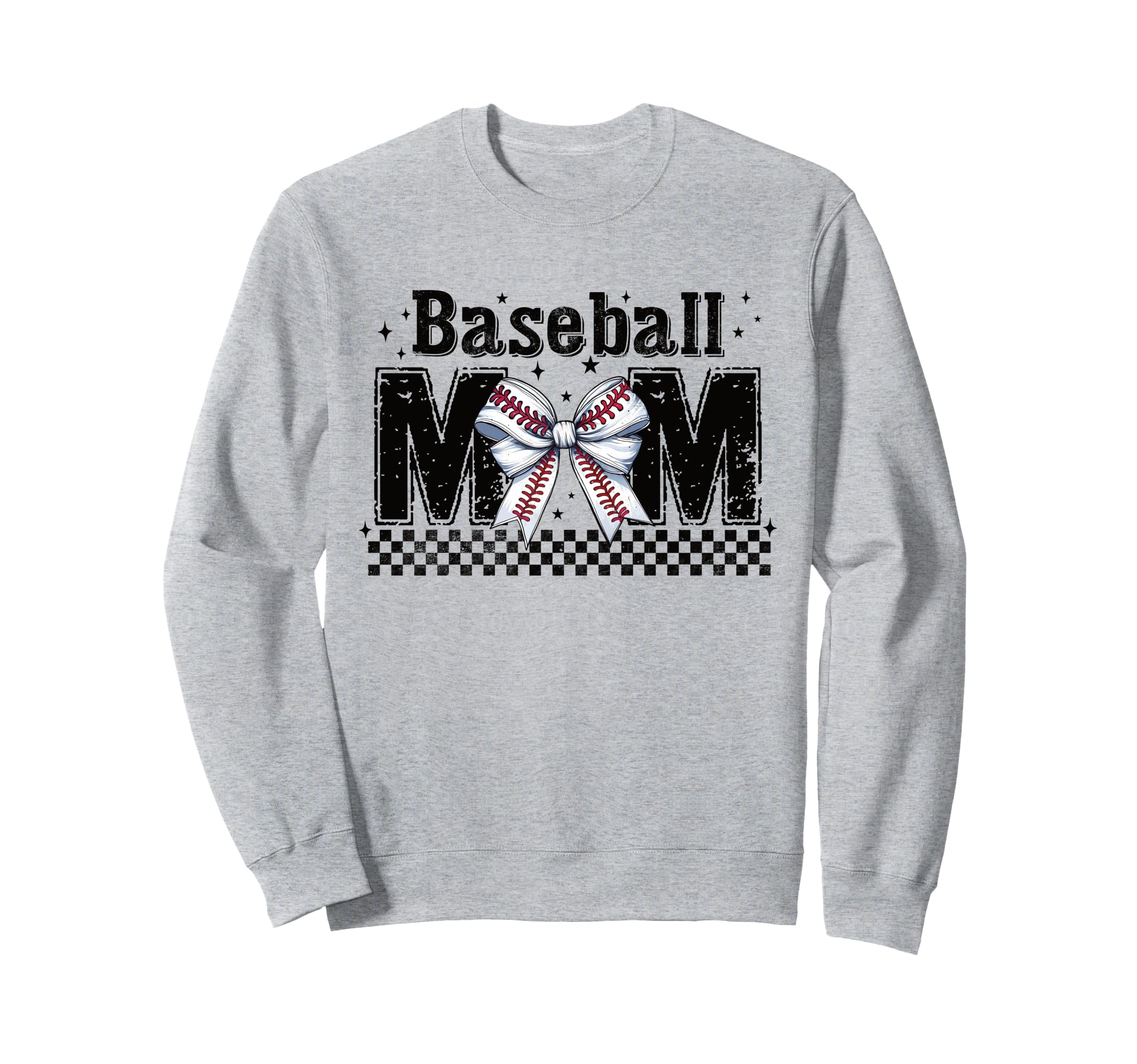 Baseball Mom Bow Sporty Mama Game Sweatshirt - Streetwear Style for Adults - T-Shirt, Sweatshirt, Hoodie