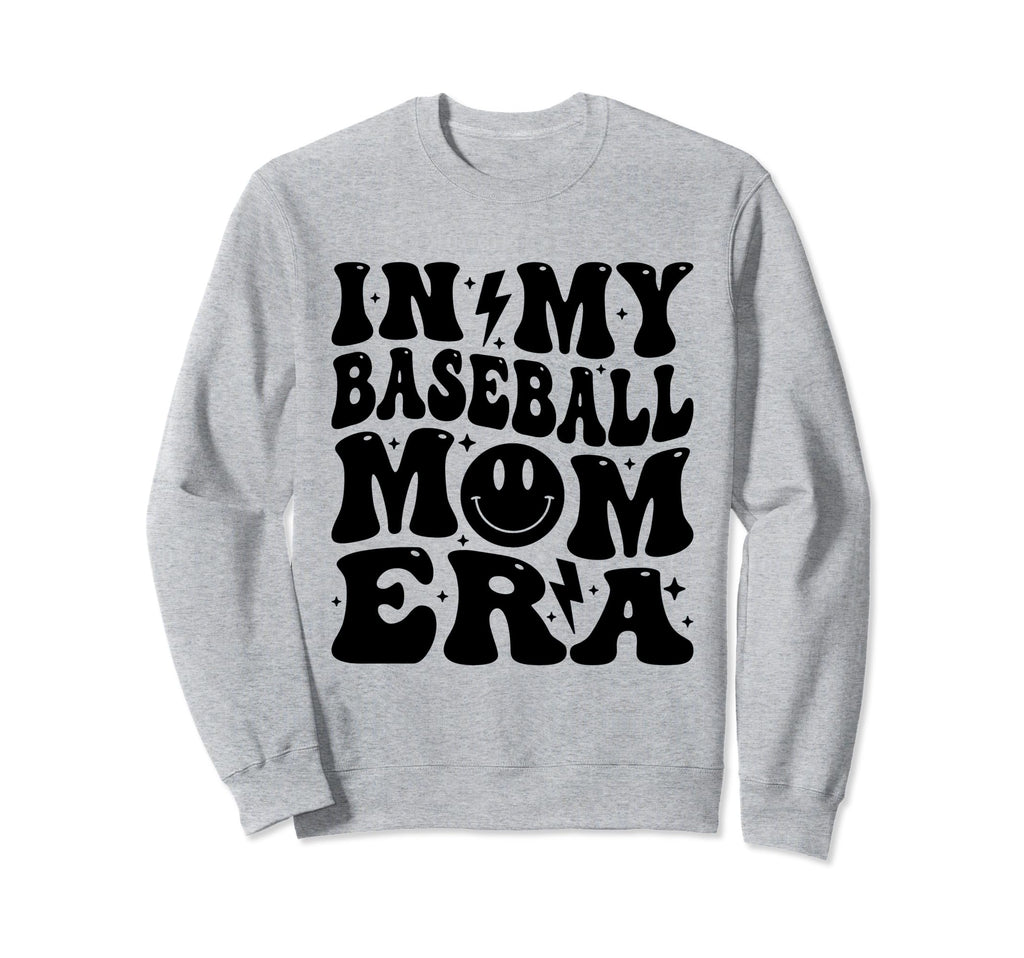 My Baseball Mom Era Groovy Mom Sweatshirt - Streetwear Style Unisex - T-Shirt, Sweatshirt, Hoodie