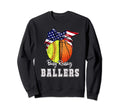Busy Raising Ballers Softball Sweatshirt - Graphic Print Men Women - T-Shirt, Sweatshirt, Hoodie