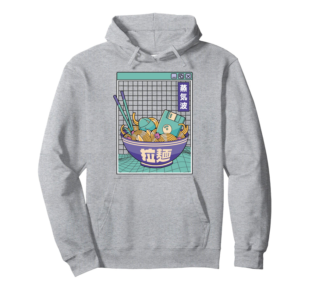 Digital Ramen Bowl Japan Pastel Otaku Hoodie - Graphic Print for Adults - T-Shirt, Sweatshirt, Hoodie