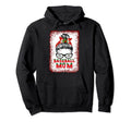 Baseball Mother Messy Bun Mom Hoodie - Graphic Print Unisex - T-Shirt, Sweatshirt, Hoodie