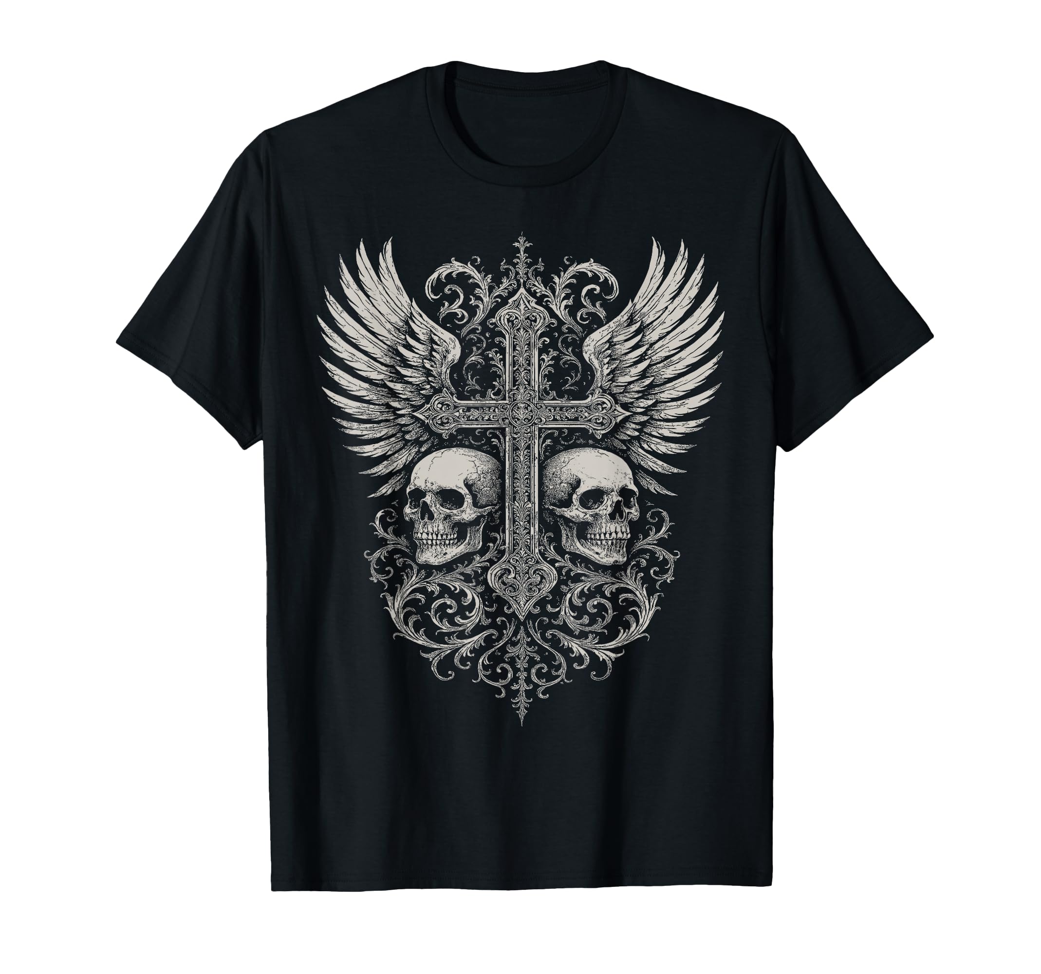 Gothic Skull Grunge Alt Aesthetic Y2K T-Shirt - Custom Art Print Men Women - T-Shirt, Sweatshirt, Hoodie