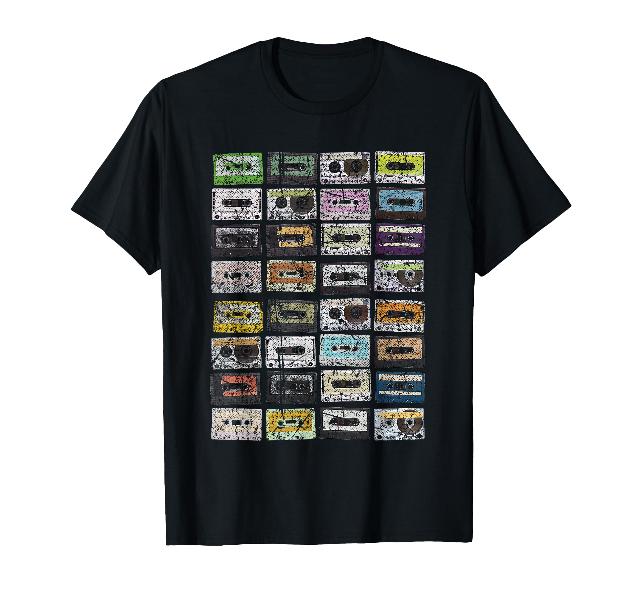 Cassette Tapes 1980S Music Distressed T-Shirt - Aesthetic Graphic Men Women - T-Shirt, Sweatshirt, Hoodie