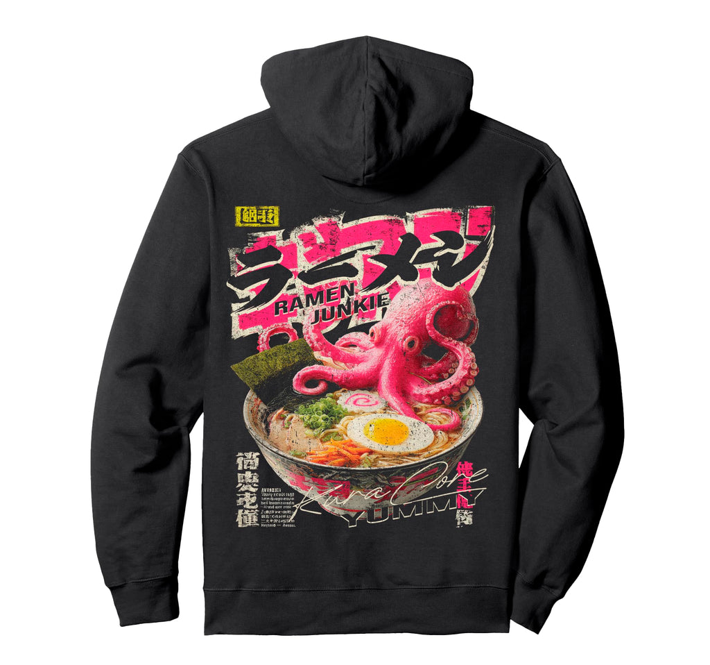 Ramen Back Japanese Streetwear Y2K Hoodie - Trendy Graphic Men Women - T-Shirt, Sweatshirt, Hoodie