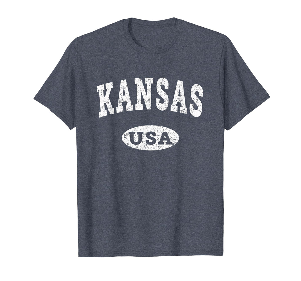Kansas Distressed Usa T-Shirt - Aesthetic Graphic Men Women - T-Shirt, Sweatshirt, Hoodie
