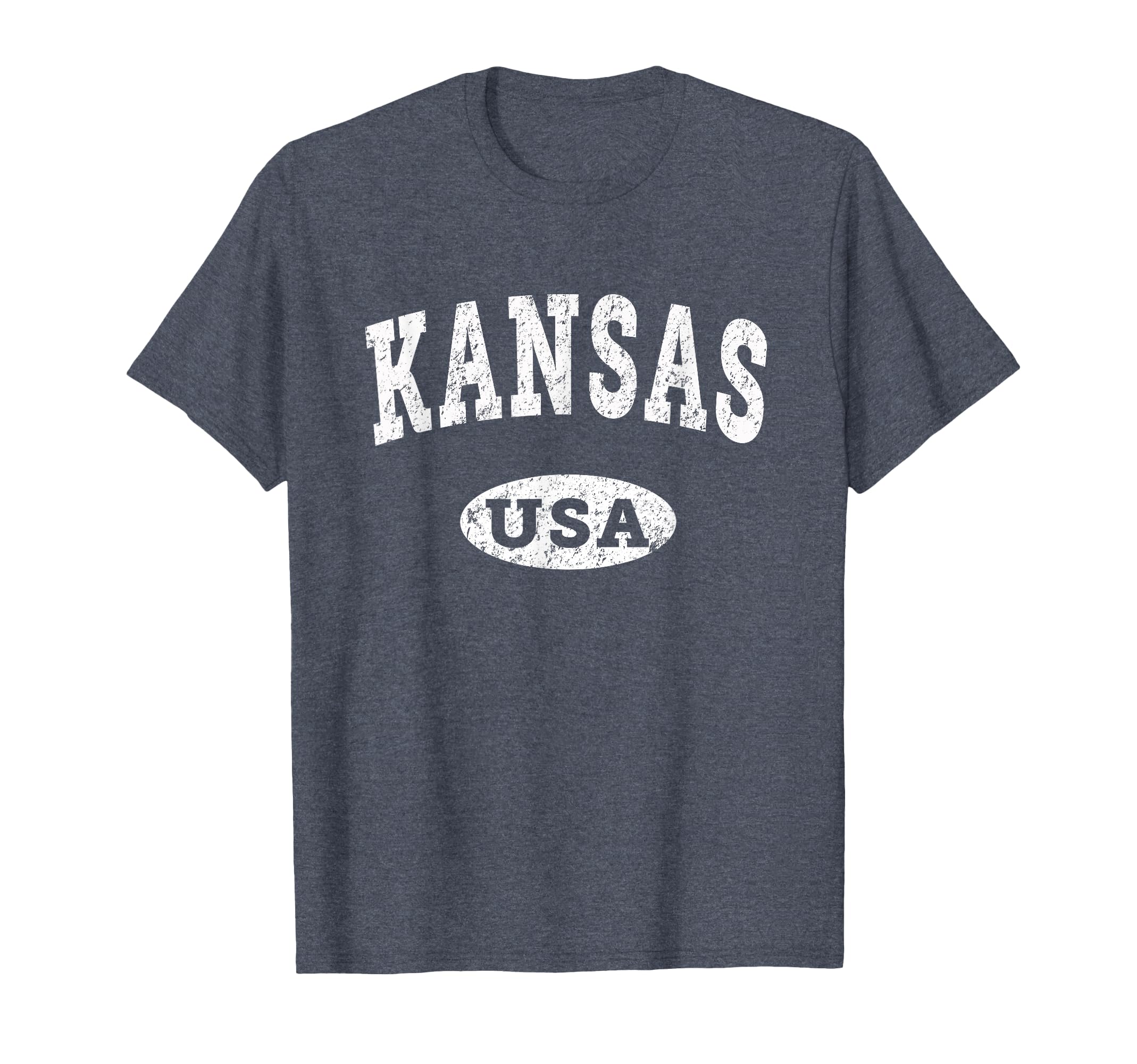 Kansas Distressed Usa T-Shirt - Aesthetic Graphic Men Women - T-Shirt, Sweatshirt, Hoodie