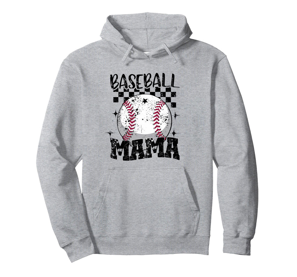 American Baseball Mom Mama Hoodie - Minimalist Print for Adults - T-Shirt, Sweatshirt, Hoodie