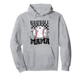 American Baseball Mom Mama Hoodie - Minimalist Print for Adults - T-Shirt, Sweatshirt, Hoodie