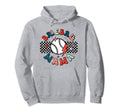 Baseball Mama Checkered Baseball Hoodie - Casual Everyday Wear Unisex - T-Shirt, Sweatshirt, Hoodie